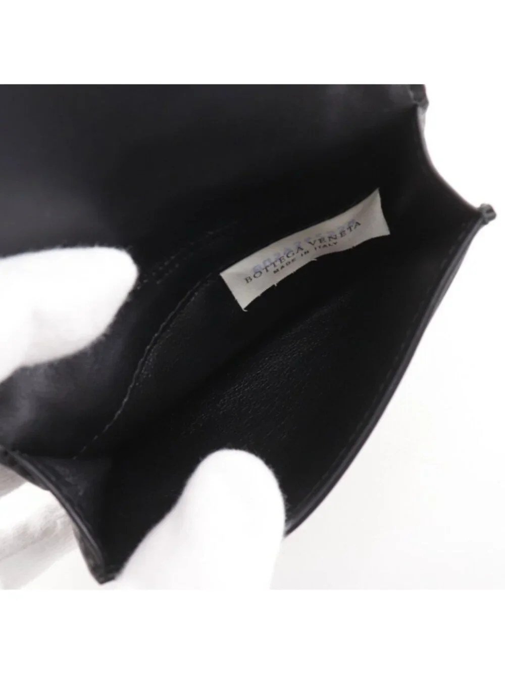 Bottega Veneta Card Case Calf Black Business Holder